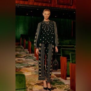 Gorgeous Farm Rio Sun Embroidered Pants - Medium NWT